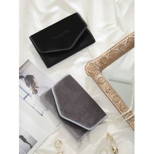 SMATA Portable Travel Jewelry Organizer Roll High End Velvet Jewelry Roll