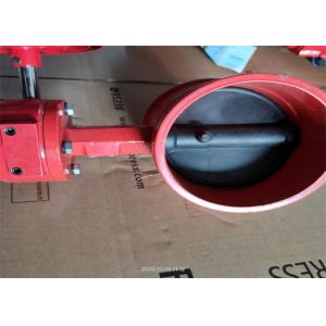 Dn100 Mm Red Butterfly Valve Water Medium Fire Protection
