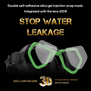 65CC Low Volume Easybreath Snorkel Mask Set Freediving Gear