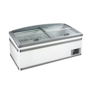 Commercial Glass Combine Island Freezer R290 High Efficiency