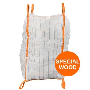 Quality Firewood FIBC Bulk PP Big Bag Mesh Pp Bags Open Top Closed Bottom 4 Side Seam Loops for sale