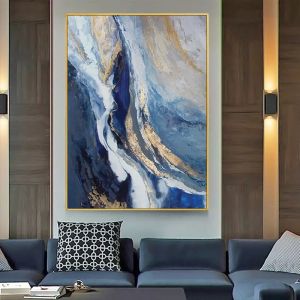 Handpainted Abstract Canvas Landscape Oil Painting Modern Style Wall Hanging