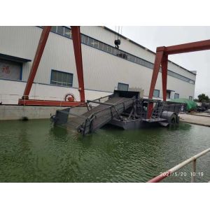 Stainless Wh300 Aquatic Weed Barge For Floating Garbage Transportation