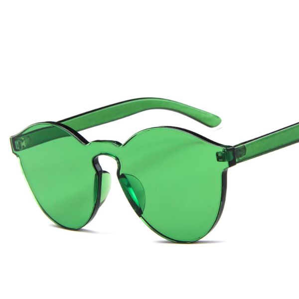 Colorful One Piece Lens Transparent Round Retro Hot Sale Sunglasses