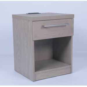 Custom Night Stand Bedside Table Wood & Marble Material