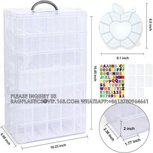 Adjustable Compartments,Stackable Storage Containers For Arts And Crafts, Toy,