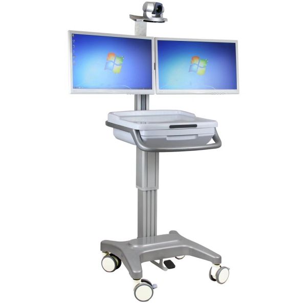 Buy Medical Integrated Moving Trolley Aluminum Alloy Computer Worksation cart at wholesale prices