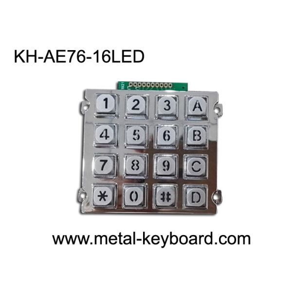 Buy 16 Keys Backlit Vandal Proof Access Keypad,  Metal Numeric Keypad at wholesale prices