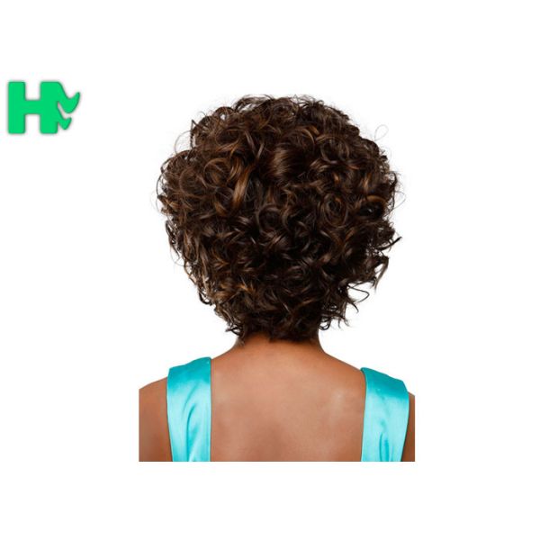Machine Made No Lace Full Head Loose Wave High Grade Short Synthetic Hair Wig