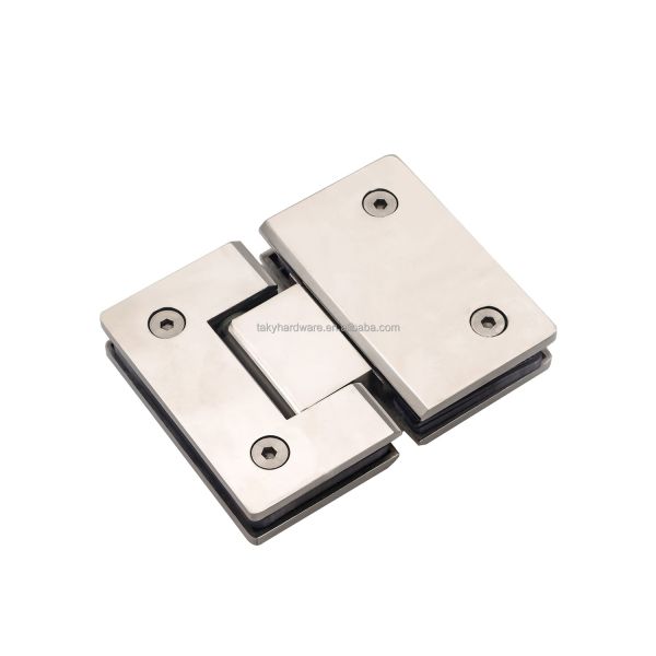 45KG Stainless Steel 90 Degree Glass Shower Hinge for Bathroom Glass Screen Long Life