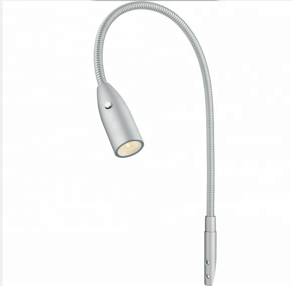 Flexible LED Bed Reading Light with Wall Mount Base and Adjustable Color