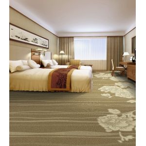 Wool carpets, High cut low pile blend jacquard carpets from bedroom