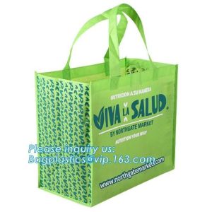 High Quality Custom Printing Recyclable Laminated PP Non Woven Bag, Customized LOGO print recycled foldable non woven ba
