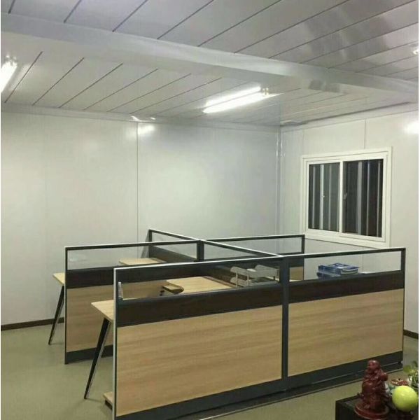 Galvanized Steel Frame White Painted 20 Gp Prefab Office Container