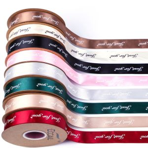 25MM Just For You Printed Polyester Ribbon For Wedding Christmas Party