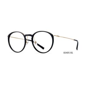 Parim Plastic Big Round Glasses Frames With Metal Temple