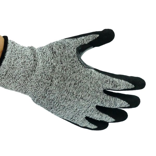 4X43C 13 Gauge HPPE Anti Slip Heavy Duty Grip Gloves , Industrial Anti Cut Safety Gloves For Men