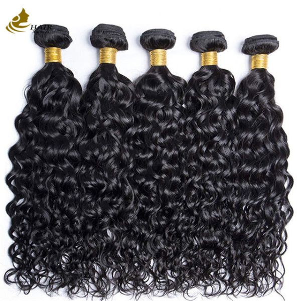 Buy Natural Black Water Wave Virgin Human Hair Bundles at wholesale prices
