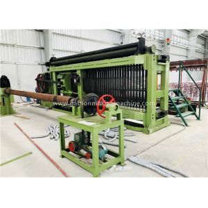China Fully Automatic Wire Coiling Machine , 100x120mm Gabion Mesh Machine PLC Control Simple Install on sale