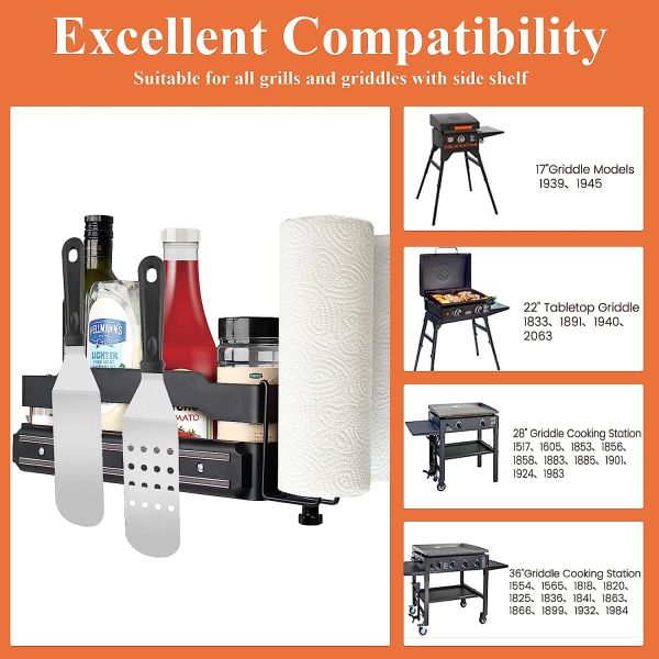 Griddle Caddy for 28"/36" Blackstone Griddles with Magnetic Tool Holder Grill Accessories Box