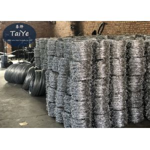 China Electro Galvanized Razor Blade Barbed Wire Traditional Twisted BWG12x12 on sale