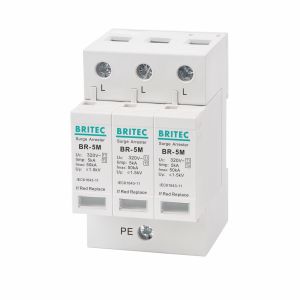 5kA 3P 320Vac Lightning Protectors Type 1+2 / Class I+II / Class B+C