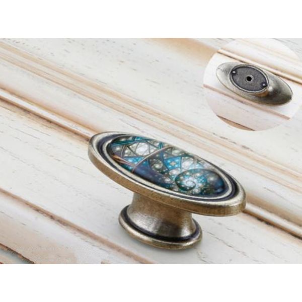 Gold Plated Ceramic Kitchen Cabinet Knobs / Closet Porcelain Handles T Bar Pulls