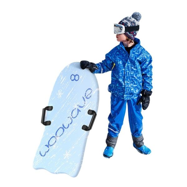 36inch Snow Sleds for Kids Ski Kid Snow Sledge with Two Handles Lightweight and