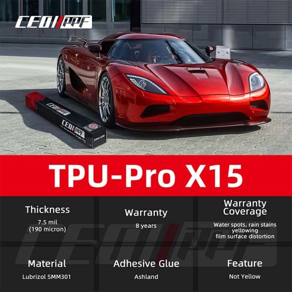 Buy TPU Films Transparent PPF Pro X15 Car Body Protect High Glossy Hydrophobicity at wholesale prices