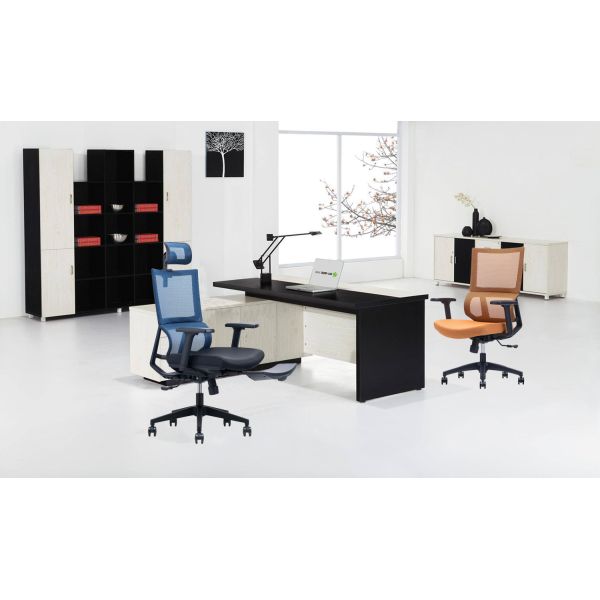 Office Boss Lift Chair Height Adjustable Mesh Office Executive Chair with 3D Armrest