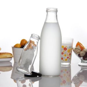 Transparent Glass Milk Containers Chili Sauce Glass Bottle 8oz 12 oz