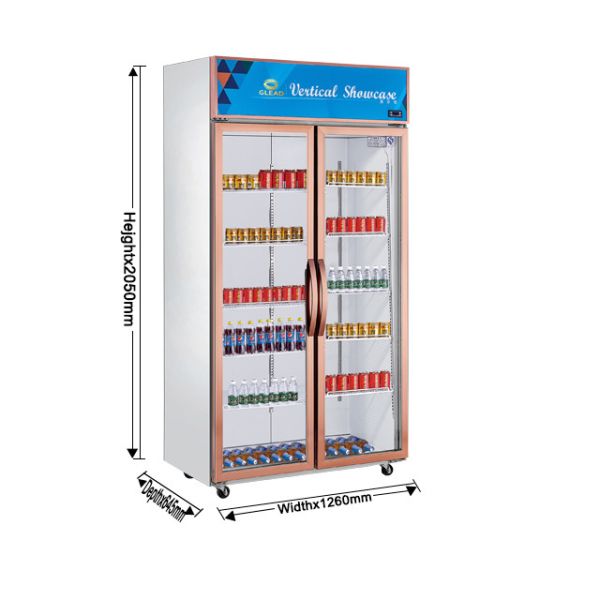Buy Stainless Steel Beverage Display Cooler 220W 680L Capacity for Restaurant Cooling at wholesale prices
