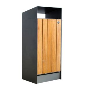 China SGS Certificate Urban 35L Outdoor Wooden Trash Can on sale