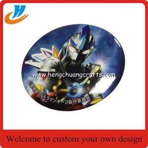 Best price custom tin metal badge,tin pin badge with good quality, 60mm,70mm