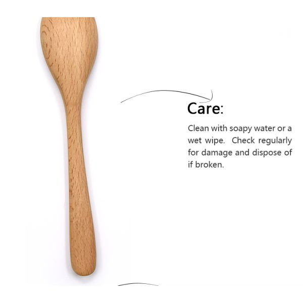 Durable Natural Handle Custom Logo BSCI Wooden Spoon For Baby