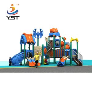Cartoon Theme Kids Playground Slide Plastic Playground Equipment Slides