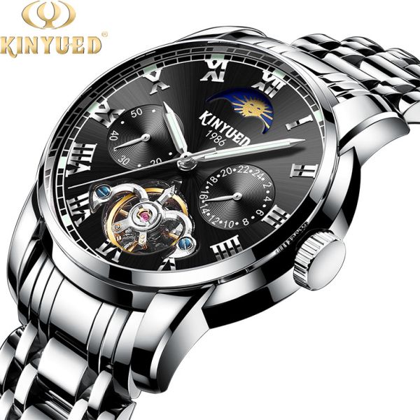 Buy Stainless Steel Tourbillon Mechanical Watch Mens Mechanical Watches at wholesale prices