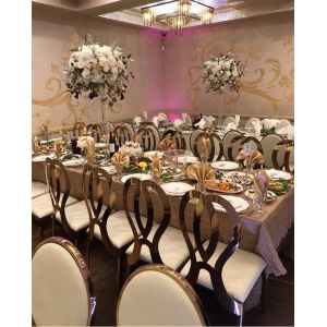 Hot sale Wedding Party Banquet Golden Stainless Steel Dining Chair