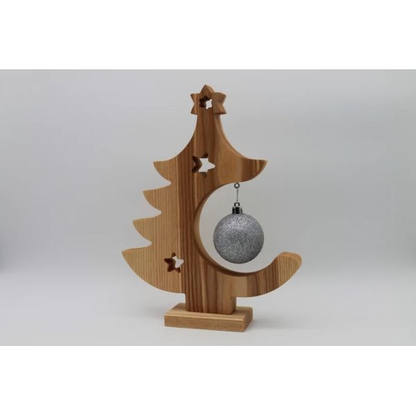 wooden Christmas tree Christmas decoration Wooden decoration Ball Ash Table decoration