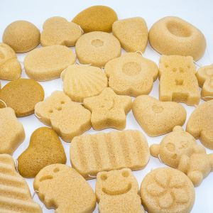 Soft Shell Bamboo Charcoal Konjac Sponge No Plastic Dead Skin Exfoliator Sponge