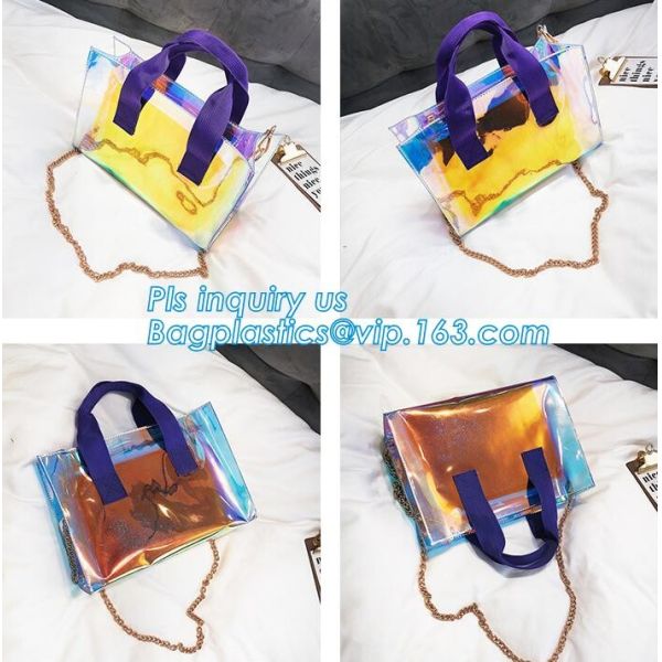 Cheap PVC Single Shoulder Bag for Girl, summer hot sale shoulder PU PVC transparent bag, coating shopping bag tote bag s