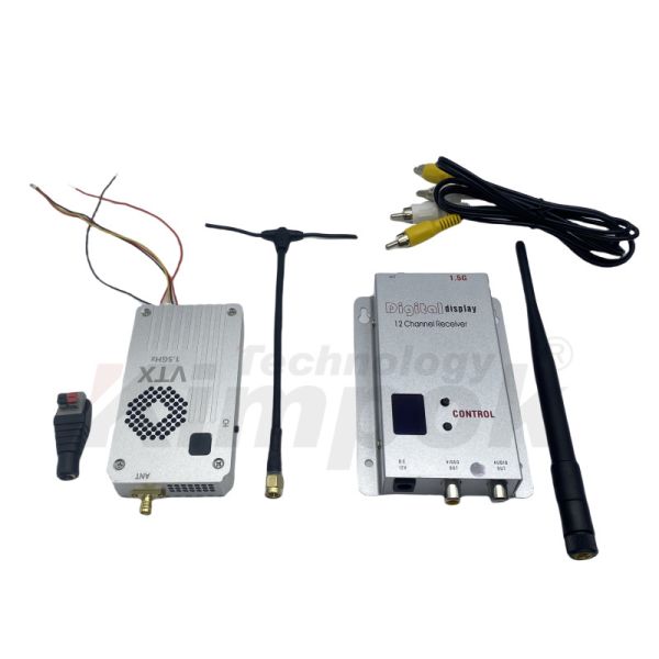 1.5G 5W VTX VRX 1505M-1680M Video Transmitter and Receiver High Power Image Transmission 1.5G VTX