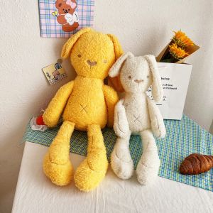 Fluffy Cartoon Bunny Stuffed Animal 30cm With PP Cotton Filling