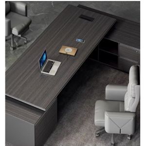 Executive Office Desk With Paint Baking Processwood Grainhinclined Table Edge