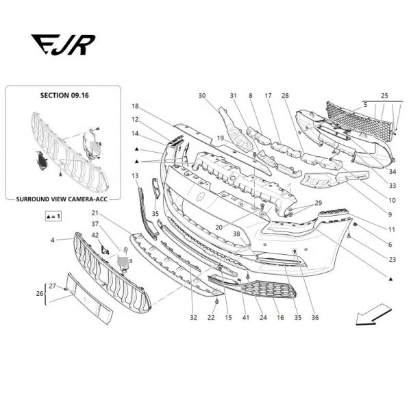 Maserati Car Fitment PP Air Duct Assembly 670036545 For Quattroporte Auto Parts 2017