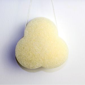 Tripetal Flower Brighten Face Lavender Konjac Sponge Mild Non Irritating