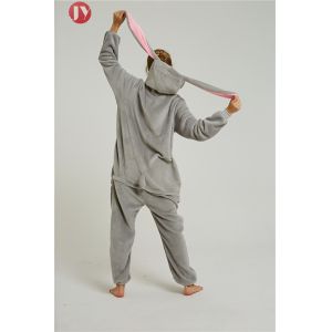 Long Ears Fleece Kigurumi Onesie Women Adult Animal Christmas Cosplay