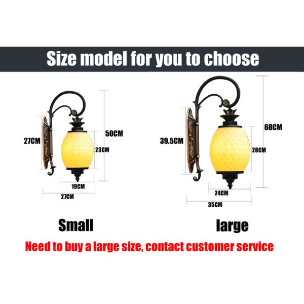 Outdoor waterproof wall lamp personality pineapple garden balcony exterior wall lamp(WH-HR-86)