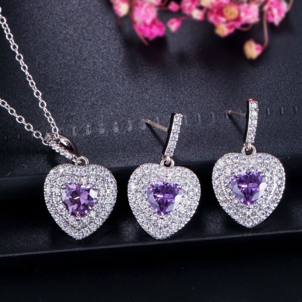 Fashion Silver Color Jewelry Sets Bridal Necklace Earrings Bracelet Wedding Crystal Women Fashion Rhinestone Jewelry