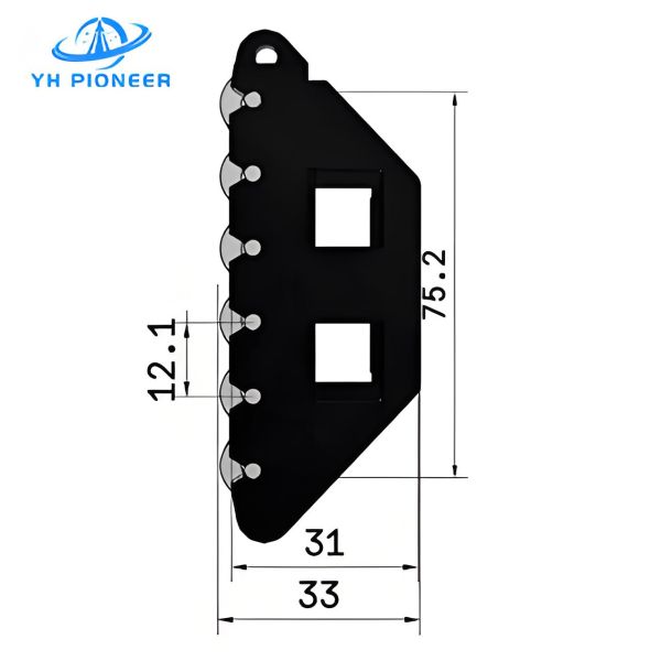 Durable Corrosion Resistance Sideflex Single - Row Rollers Side Guide Rail with Reinforced Nylon and POM